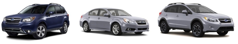 Виды Subaru Forester: 4 поколения, Subaru Legacy: 5 поколений, Subaru XV: новое поколение