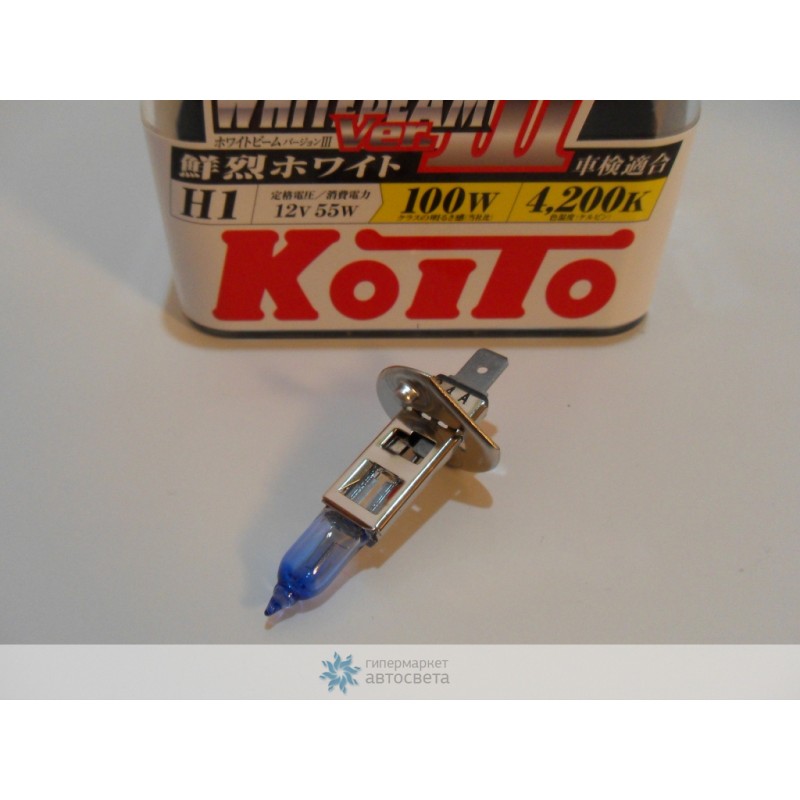 Лампа галогенная koito h7 whitebeam 4200k 12v 55w 100w эффект ксенона себе поставил советую