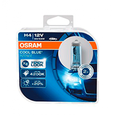 Набор галогеновых ламп Osram H4 64193CBI Cool Blue Intense 4200K