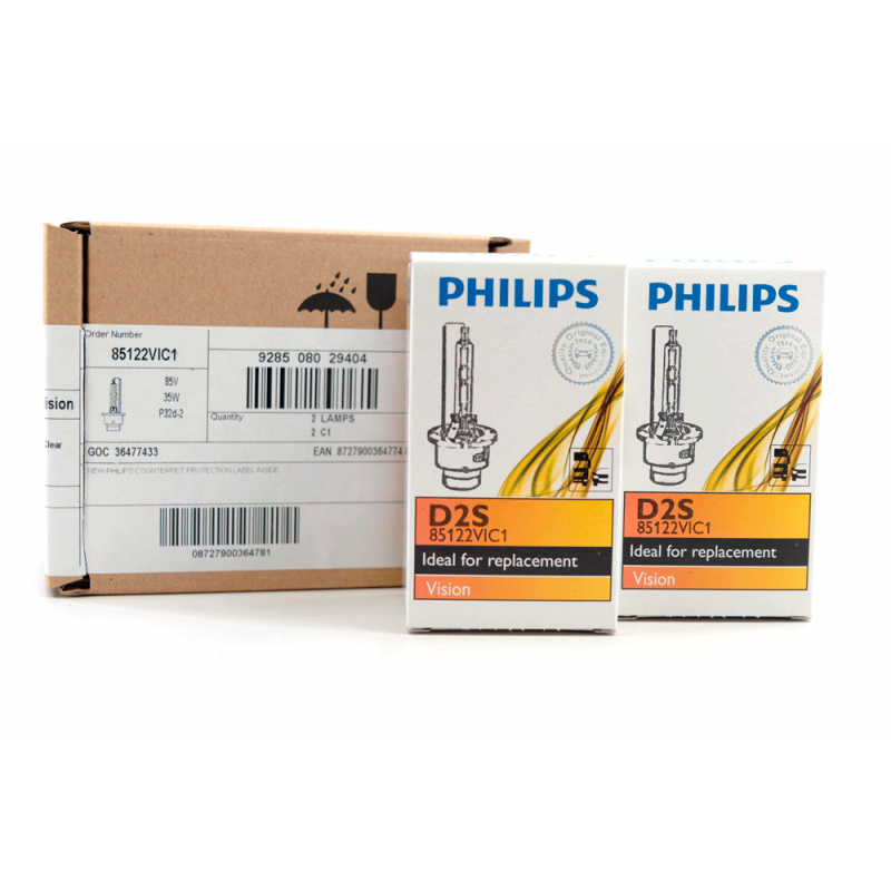 Ксеноновая лампа D2S Philips Xenon Vision - 85122VIS1, 85122VIС1: описание  характеристик, цена, доставка по России