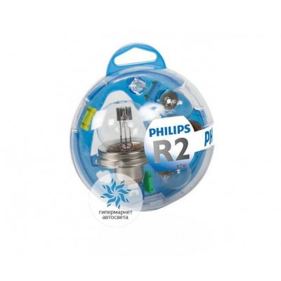 Набор галогеновых ламп Philips HR2 12V 45/40W (P45t) Essential Box 55721EBKM