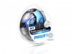 Набор галогеновых ламп Philips H1 12258BVUB1 BlueVision Ultra