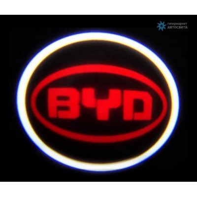 Подсветка дверей автомобиля: проекция логотипа BYD