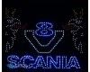 Светящийся логотип для грузовика Scania