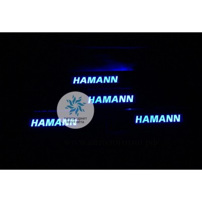 Накладки на пороги с подсветкой Hamann