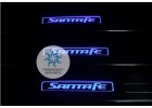 Накладки на пороги с подсветкой Hyundai Santa Fe